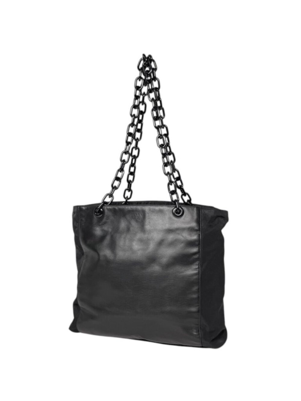 Prada Tote Pura Chain Nylon Nero